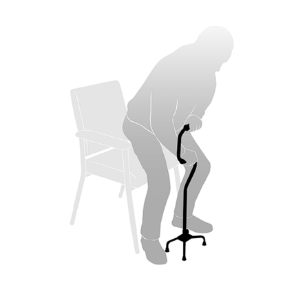 Dual Height Offest Quad Cane image 3