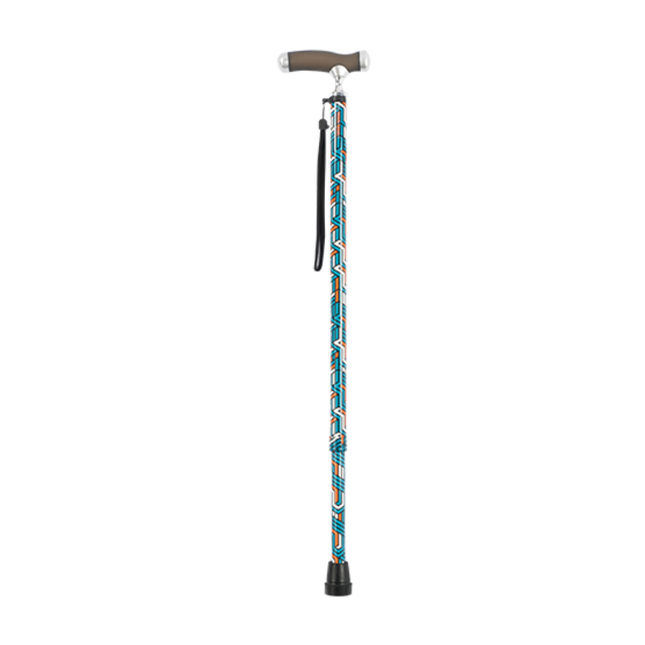 Narrow Neck Walking Stick - Geo Pattern image 1