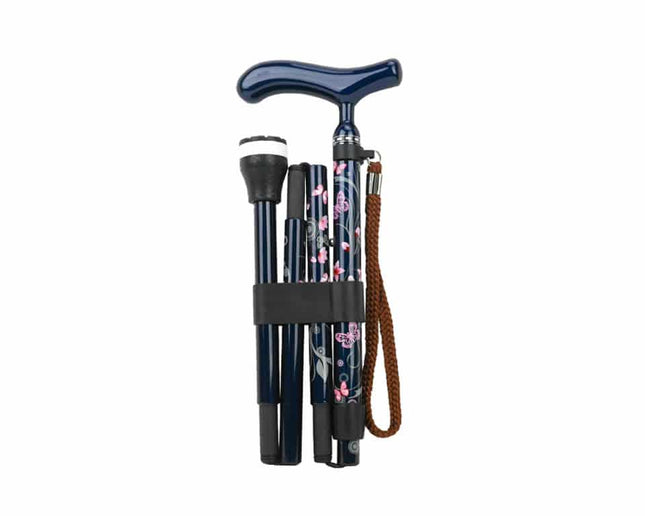 Blossum Floral Carbon Fibre Folding Cane