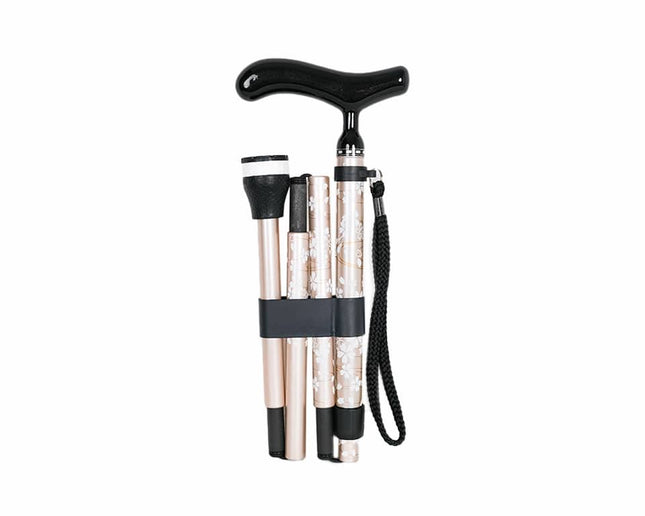 Chalk Blossum Floral Carbon Fibre Folding Cane