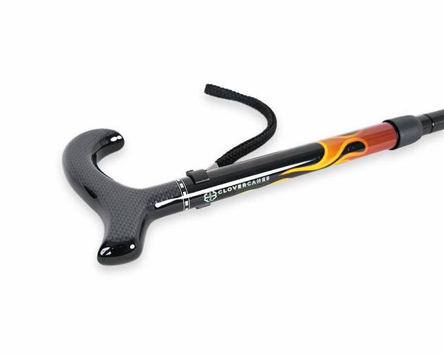 Hot Rod Flame Carbon Fibre Folding Cane