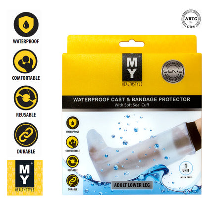 Waterproof Cast & Bandage Protector - Adult Lower Leg