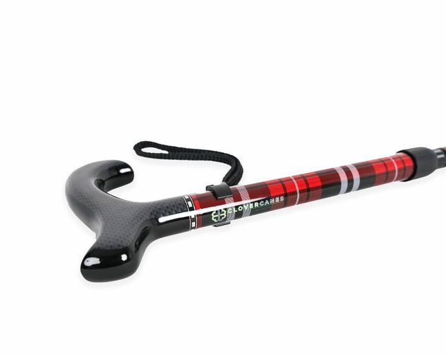 Tartan Flame Carbon Fibre Folding Cane