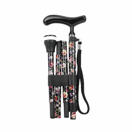 Rose Floral Carbon Fibre Folding Cane