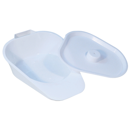 Plastic Slipper Bedpan with Lid