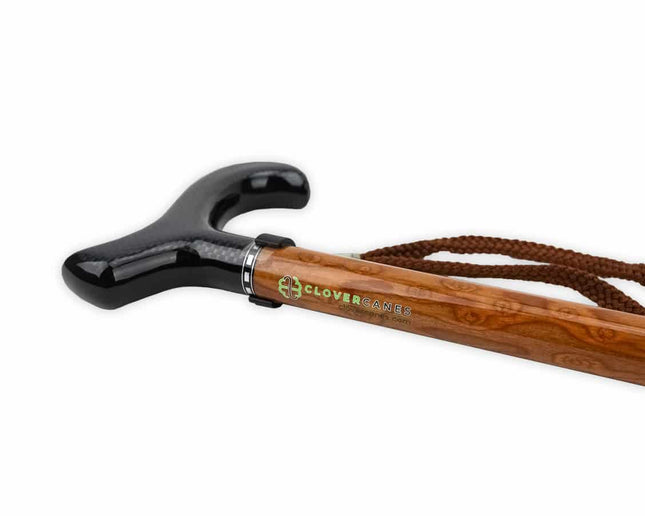 Wood Grain Carbon Fibre Folding Cane