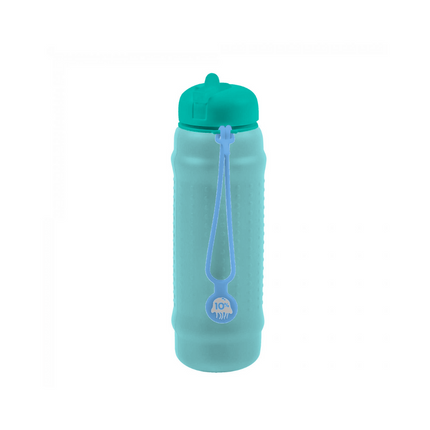 Rolla Bottle - Aqua, Teal Lid, Dusty Blue Strap image 0