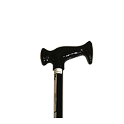 Walking Stick - "T" Handle - Plastic - Black image 1