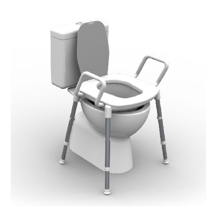 Space Saver Toilet Seat Raiser Frame image 1