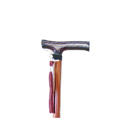 Walking Stick - Wooden "T" Handle - Brown image 1