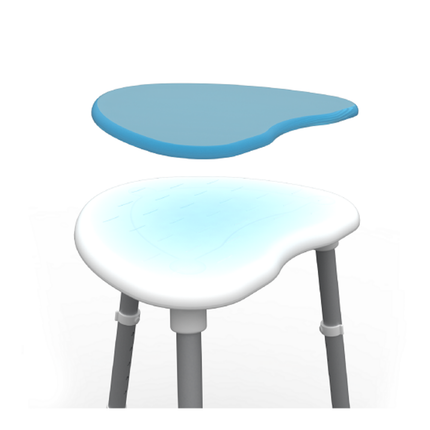 ComfiGEL Pad - Space Saver Corner Shower Stool image 1