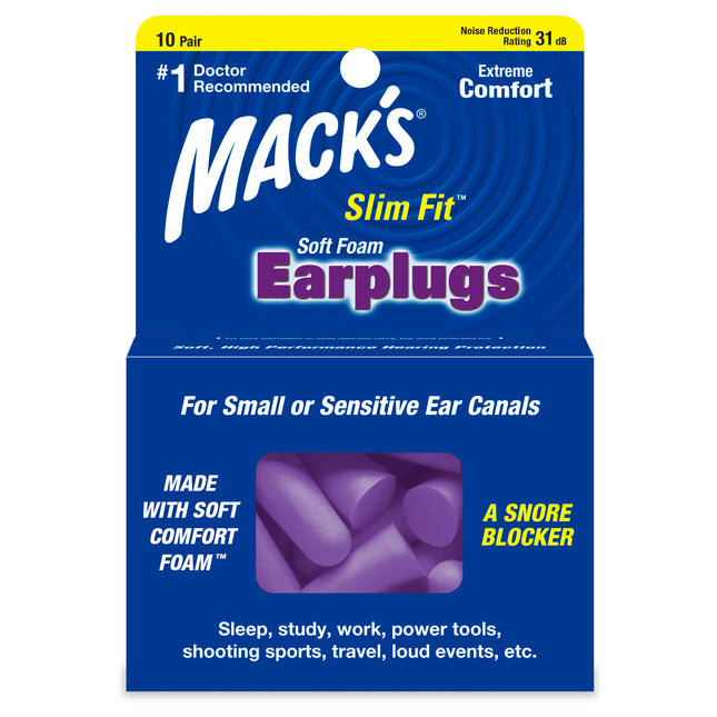 Slim Fit™ Soft Foam Ear Plugs (NRR 31 | 10 Pairs w/ Carry Case)
