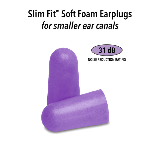 Slim Fit™ Soft Foam Ear Plugs (NRR 31 | 10 Pairs w/ Carry Case)